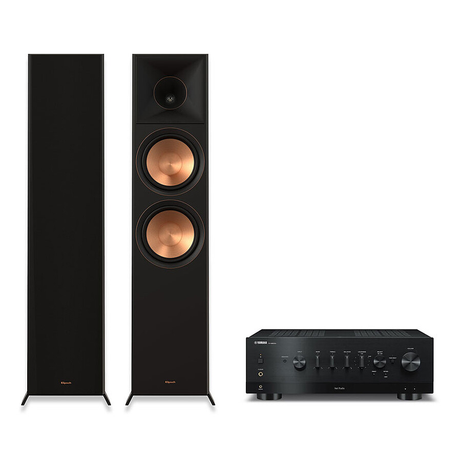 Yamaha R-N800A Noir + Klipsch RP-8000F II Ebène