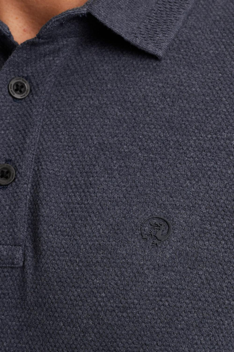 Cast Iron blauwe heren polo