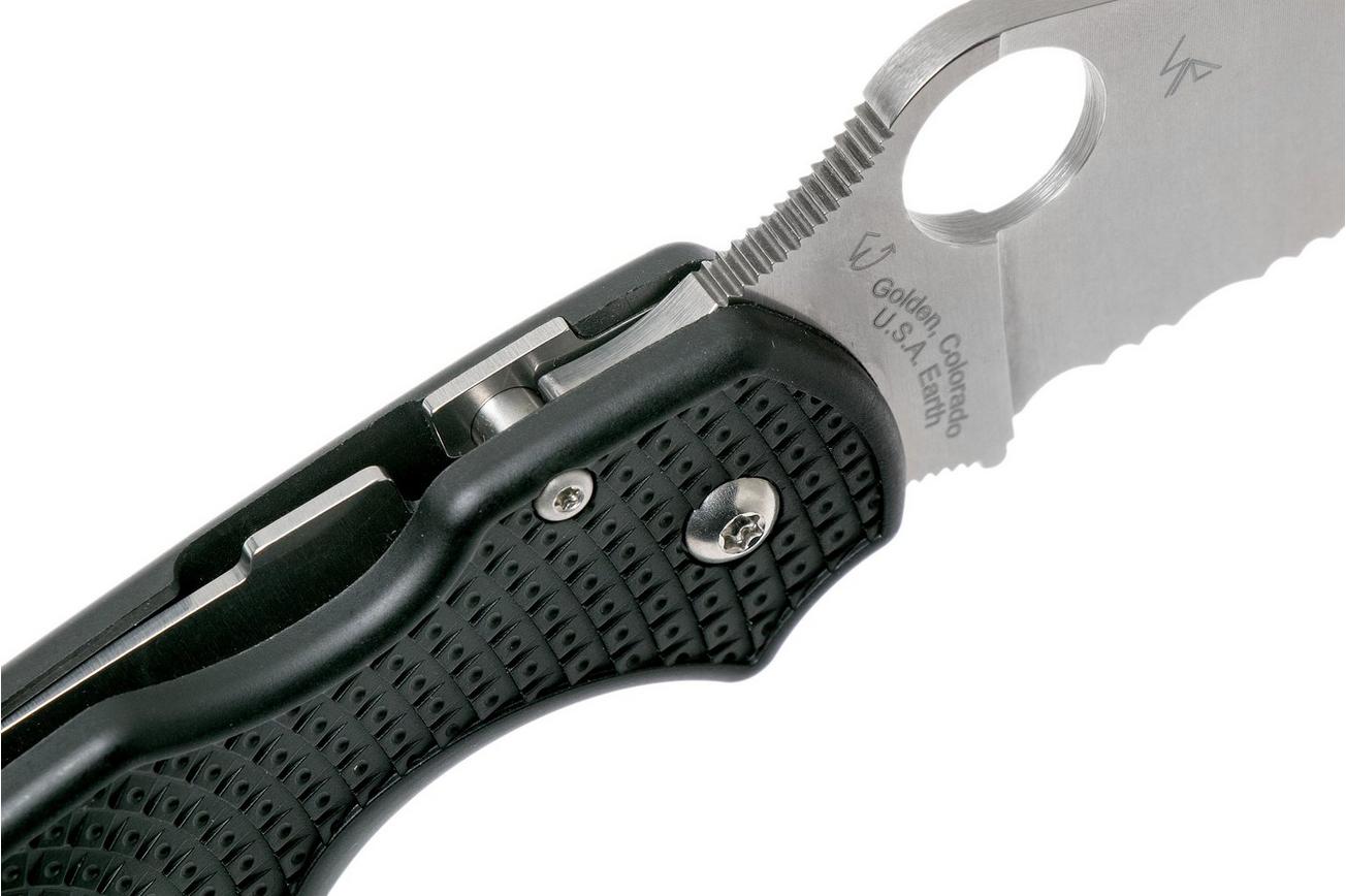 Spyderco Para 3 Lightweight C223PBK serrated FRN CTS-BD1N zakmes