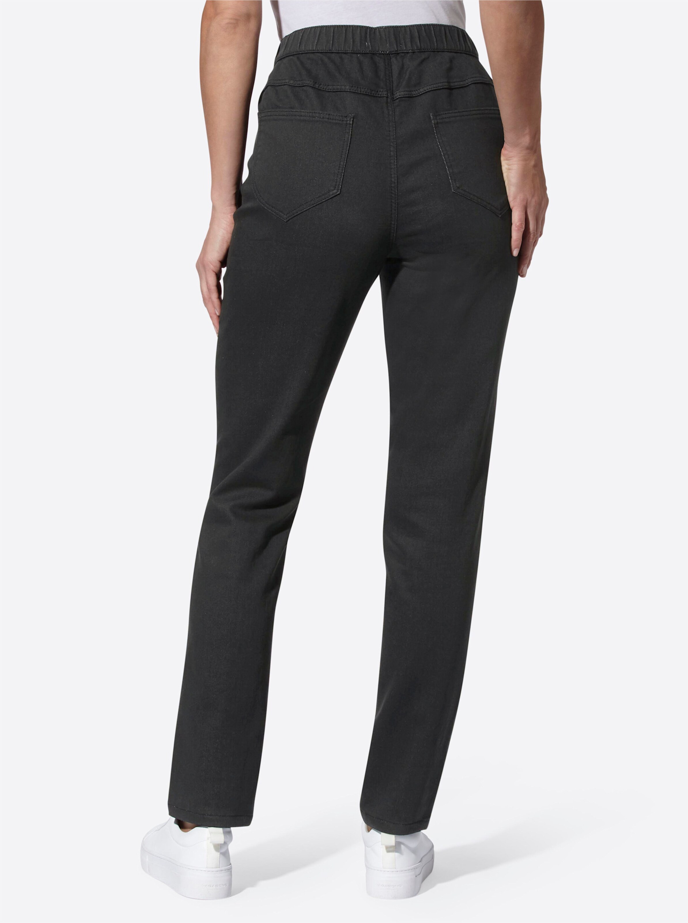 Schlupfjeans in black denim