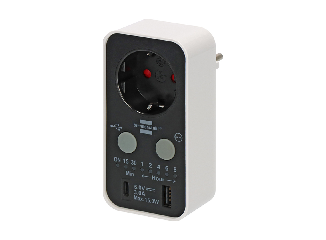 Brennenstuhl digitale USB A/C afteltimer