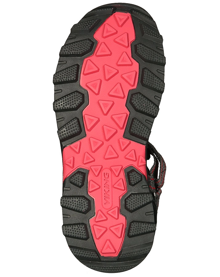 Sandalen SANDOEY in anthrazit/rot