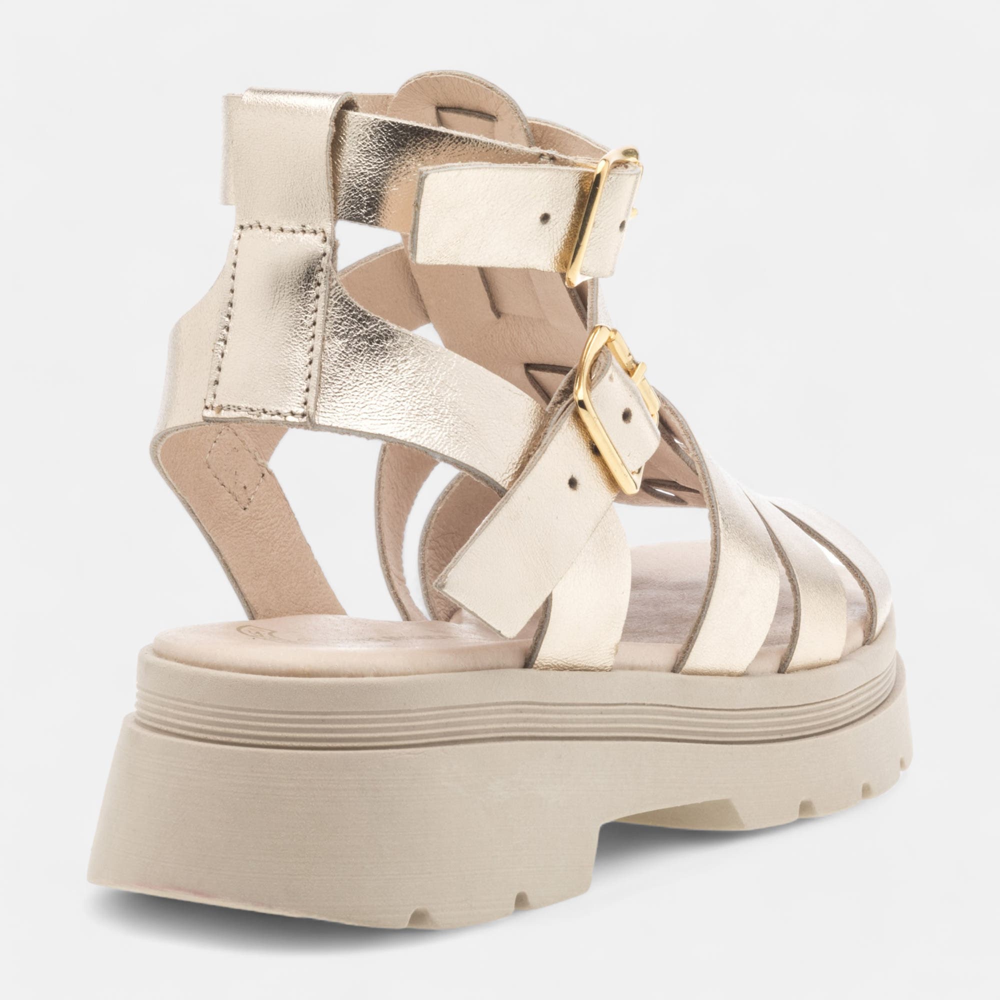 Sandales Femme en cuir or