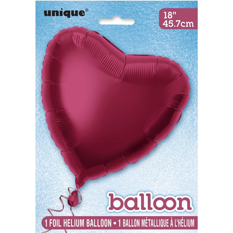 Hart Helium Ballon Rood Leeg 45cm