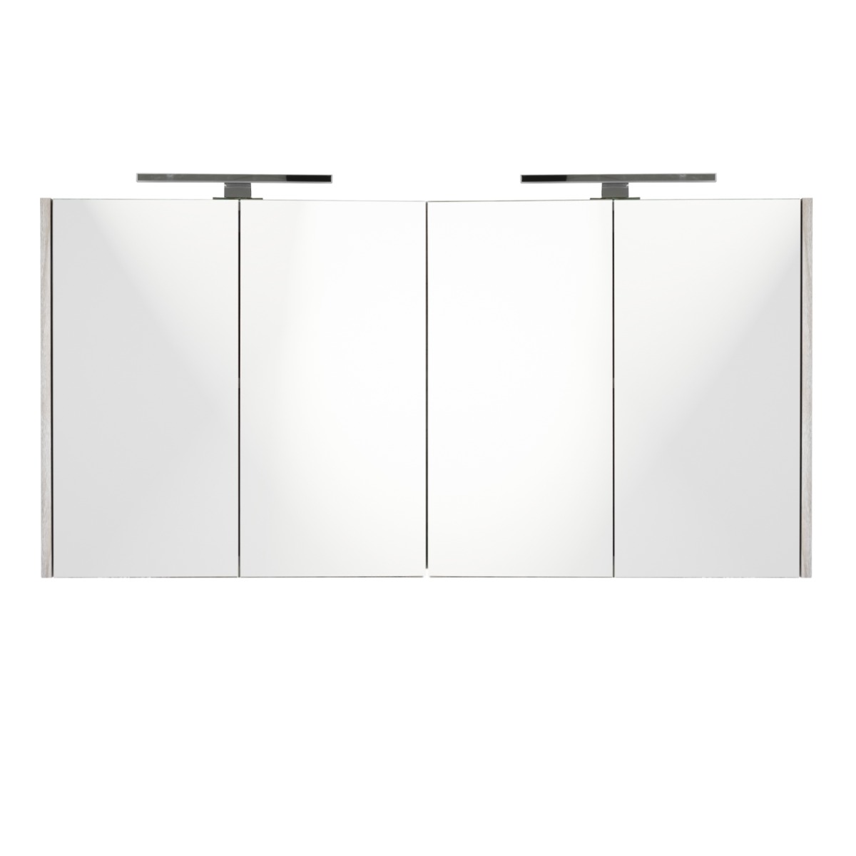Best Design Happy spiegelkast met verlichting 120x60cm eiken grijs