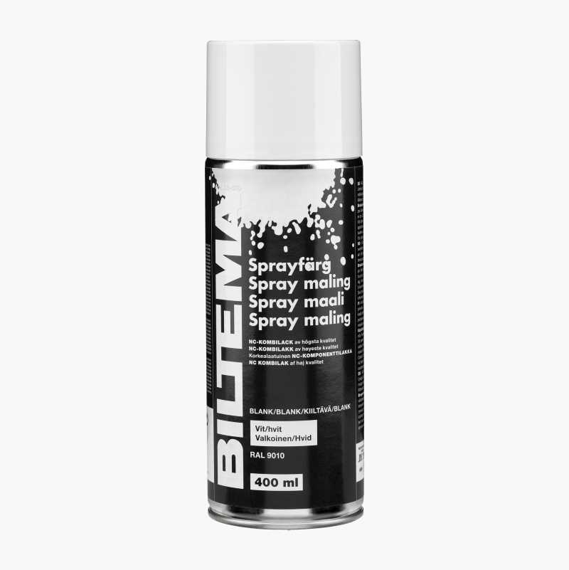Spraymaling, blank, hvit, 400 ml