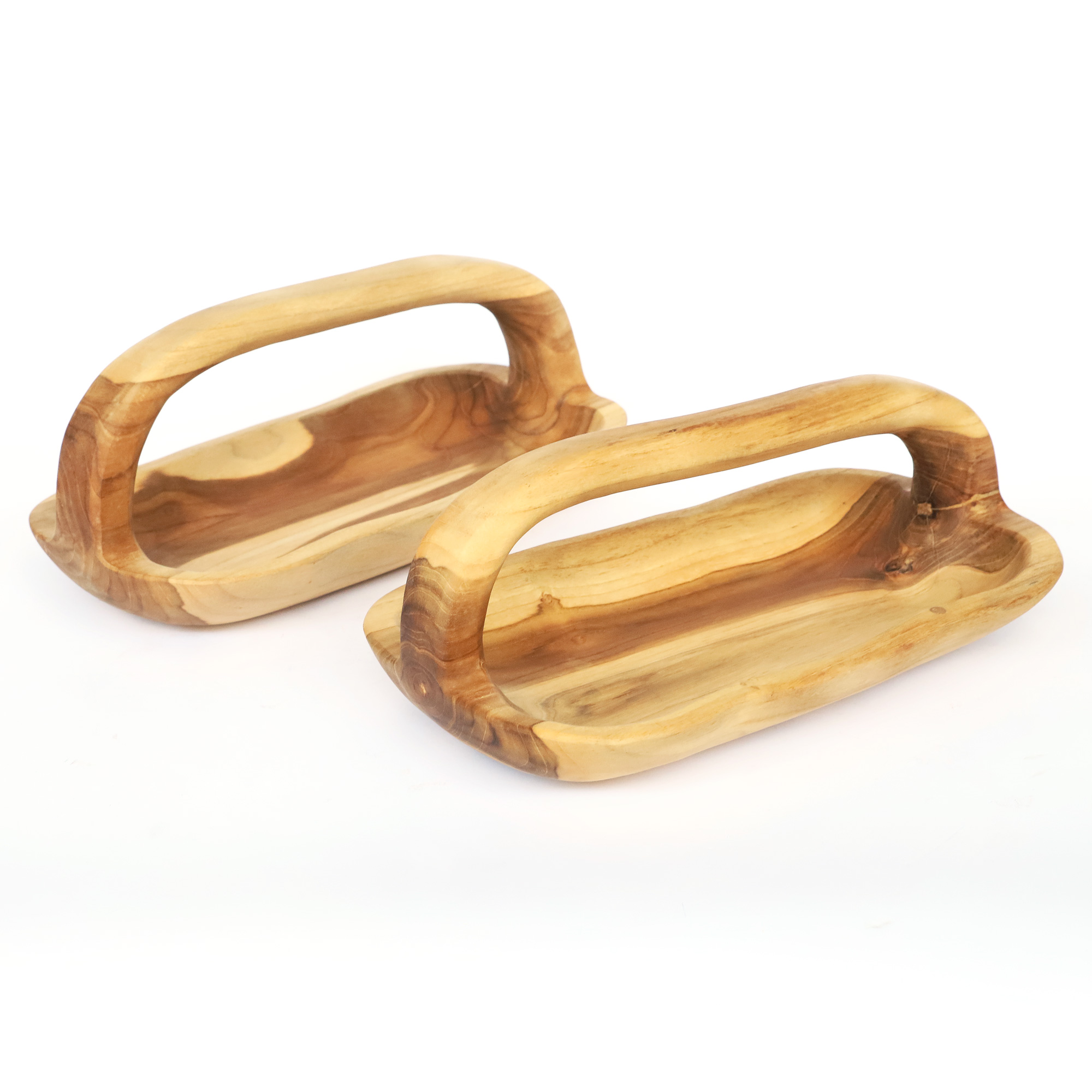 Korb aus Teak, B 39 cm, L 20 cm, H 18 cm von fischer's lagerhaus