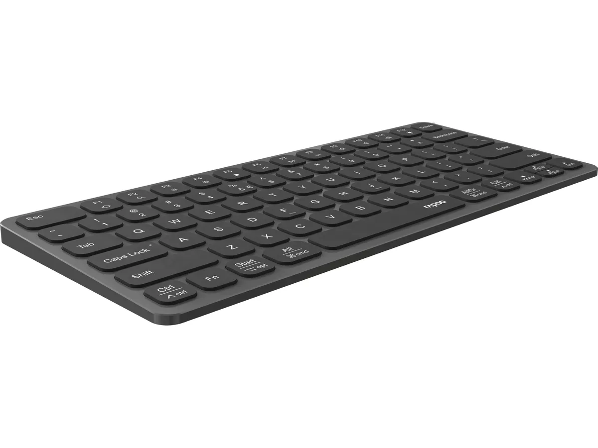 UCK-6001 Ultraslim Keyboard Wireless USB-C Tastatur (CH-Layout) mit 8 in 1 Multiport Adapter Hub (12473) - Grau