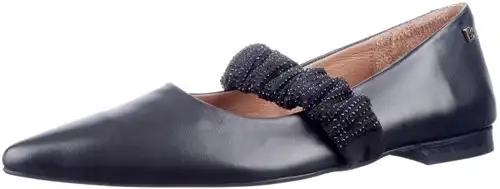 Babouche zwart Sage-118 - maat 44 ballerina zwart - maat 44 Calandschoen