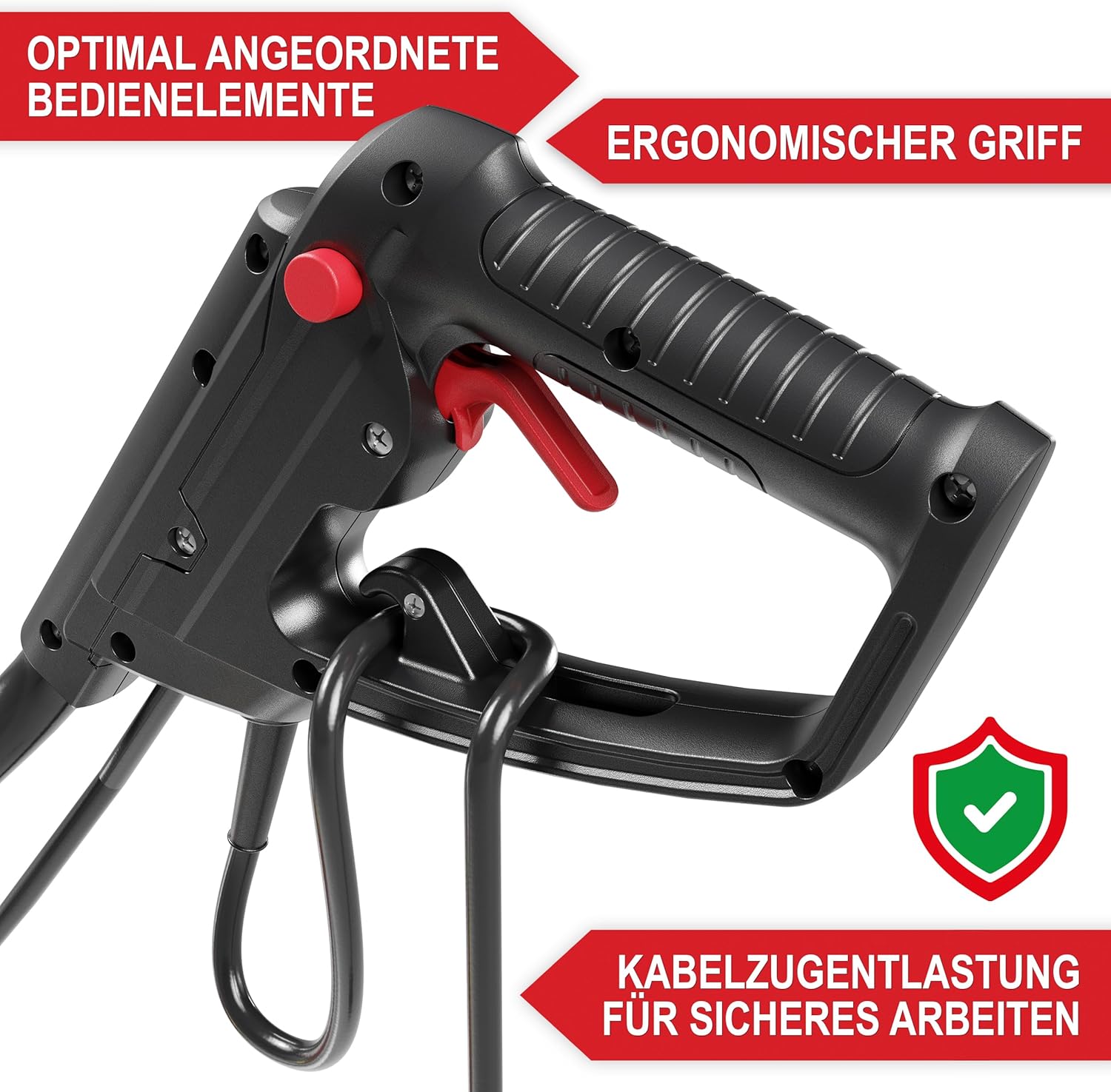 Elektro Gartenfräse – 45 cm Arbeitsbreite – 1500 Watt Motor – 24 Messer – elektrische Bodenhacke Motorhacke – Gartenhacke – Kultivator – zum umgraben und auflockern vom Boden
