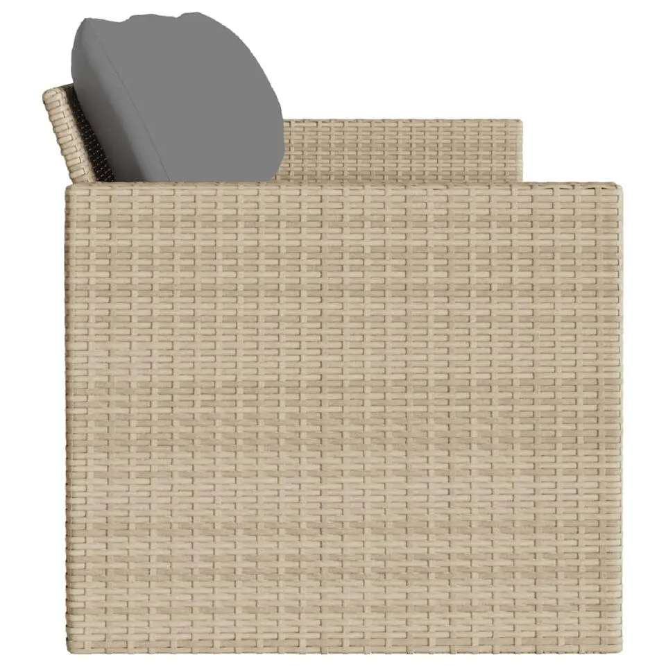 vidaXL - Tuinbank - Beige - Poly rattan