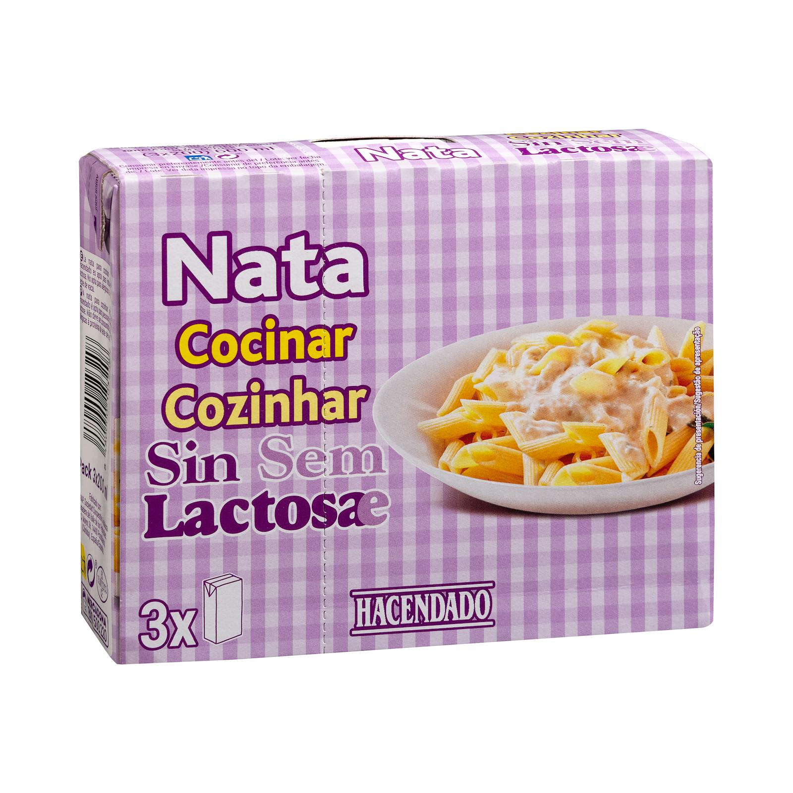 Crème de cuisson légère sans lactose Hacendado