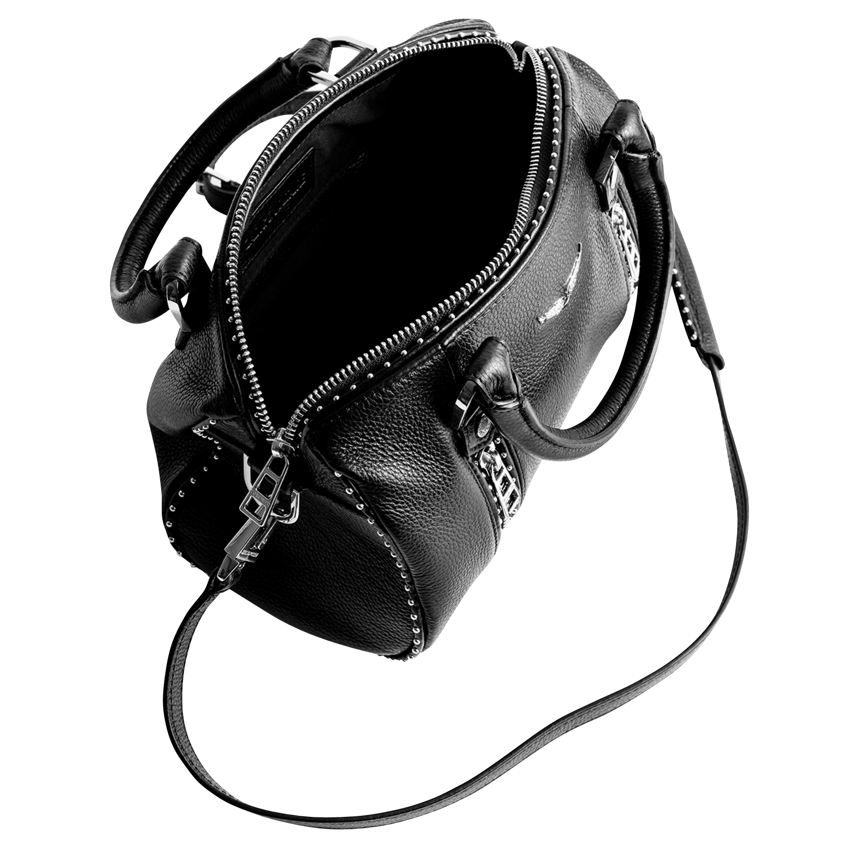XS SUNNY - Sac bowling en cuir grainé zippé | Noir