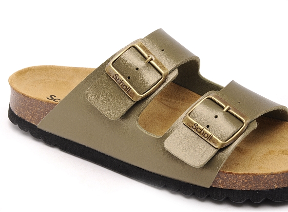 Scholl mules et sabots plats femme josephine 30046 kaki