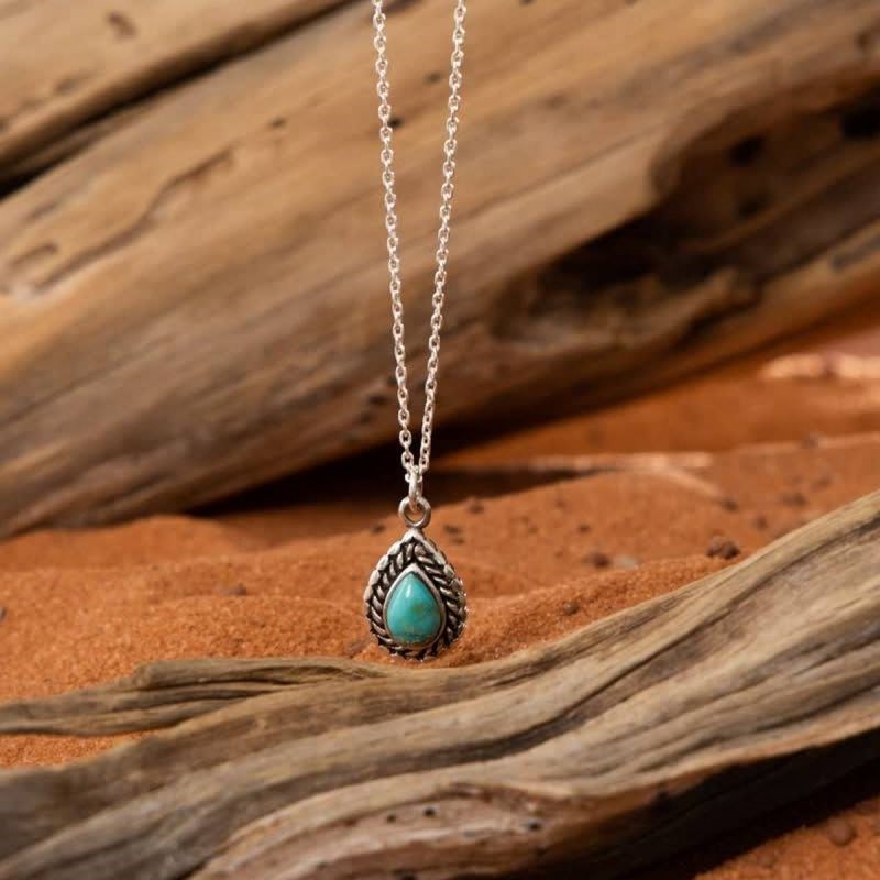 Collier argent massif et pierre naturelle