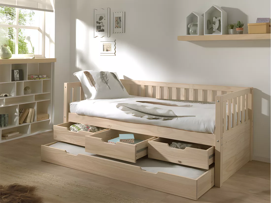 Pack - Lit Capitaine Enfant & Tiroir de Lit 
