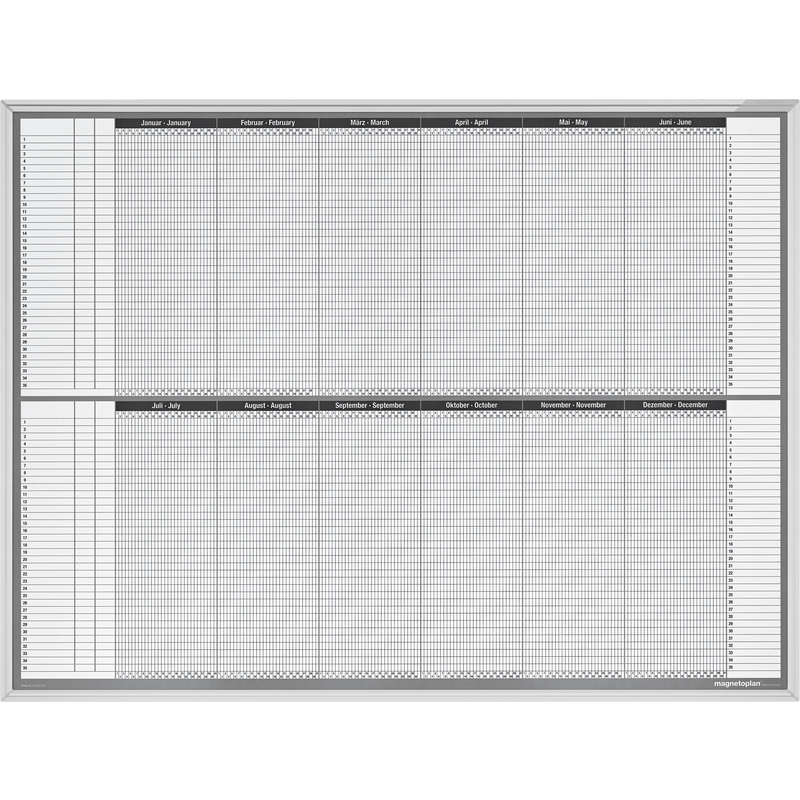 Magnetoplan Whiteboard Personenplaner, 121.5 x 91.5 cm, emailliert