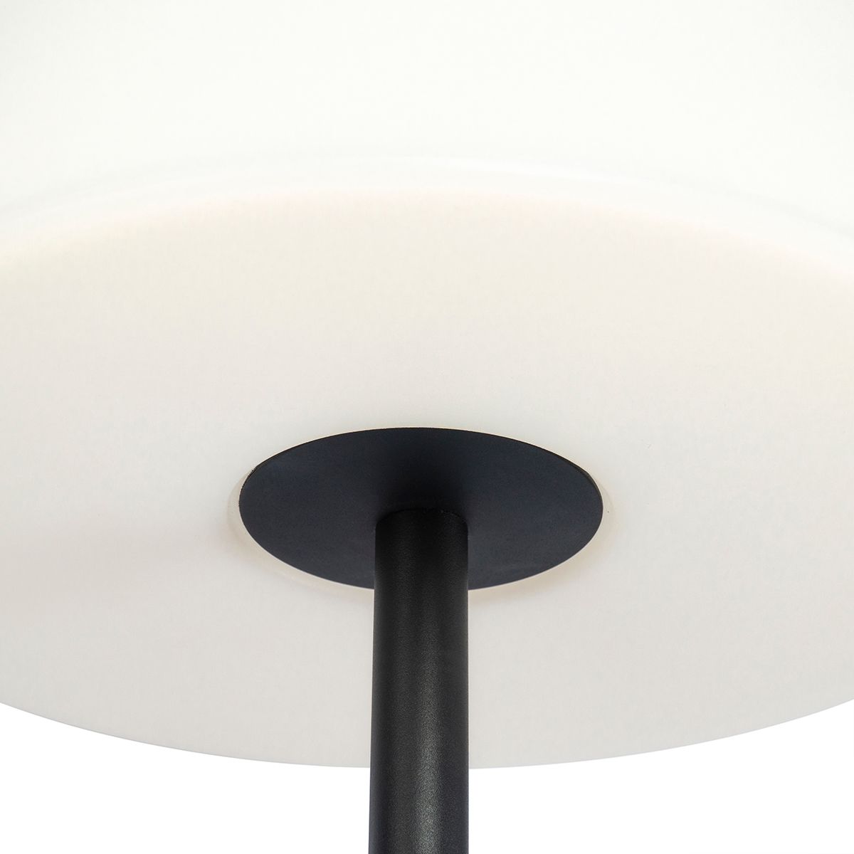 Smart vloerlamp zwart met witte kap 35 cm IP65 incl. Wifi A60 - Virginia