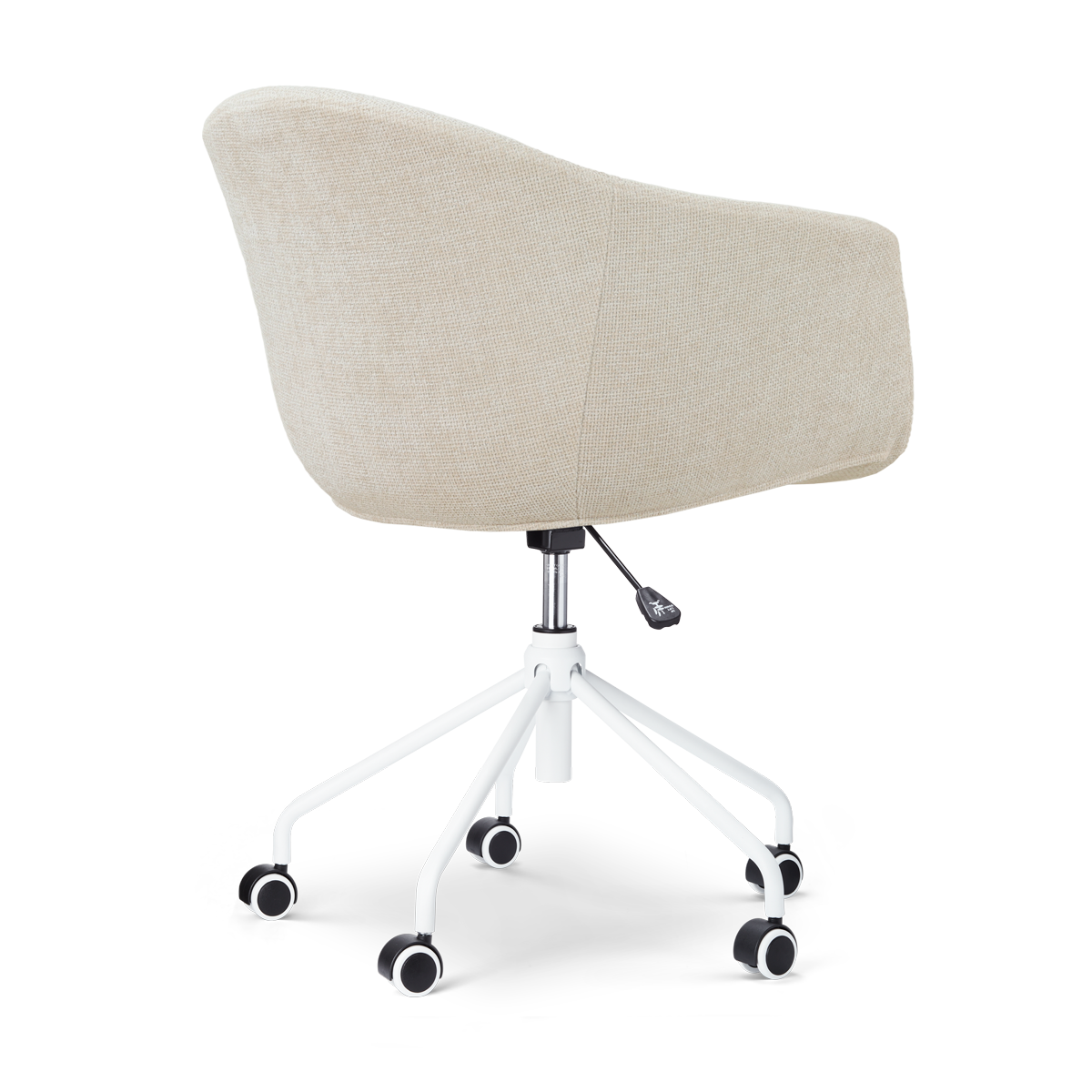 Bureaustoel Nout-Otis wit onderstel cottonbeige