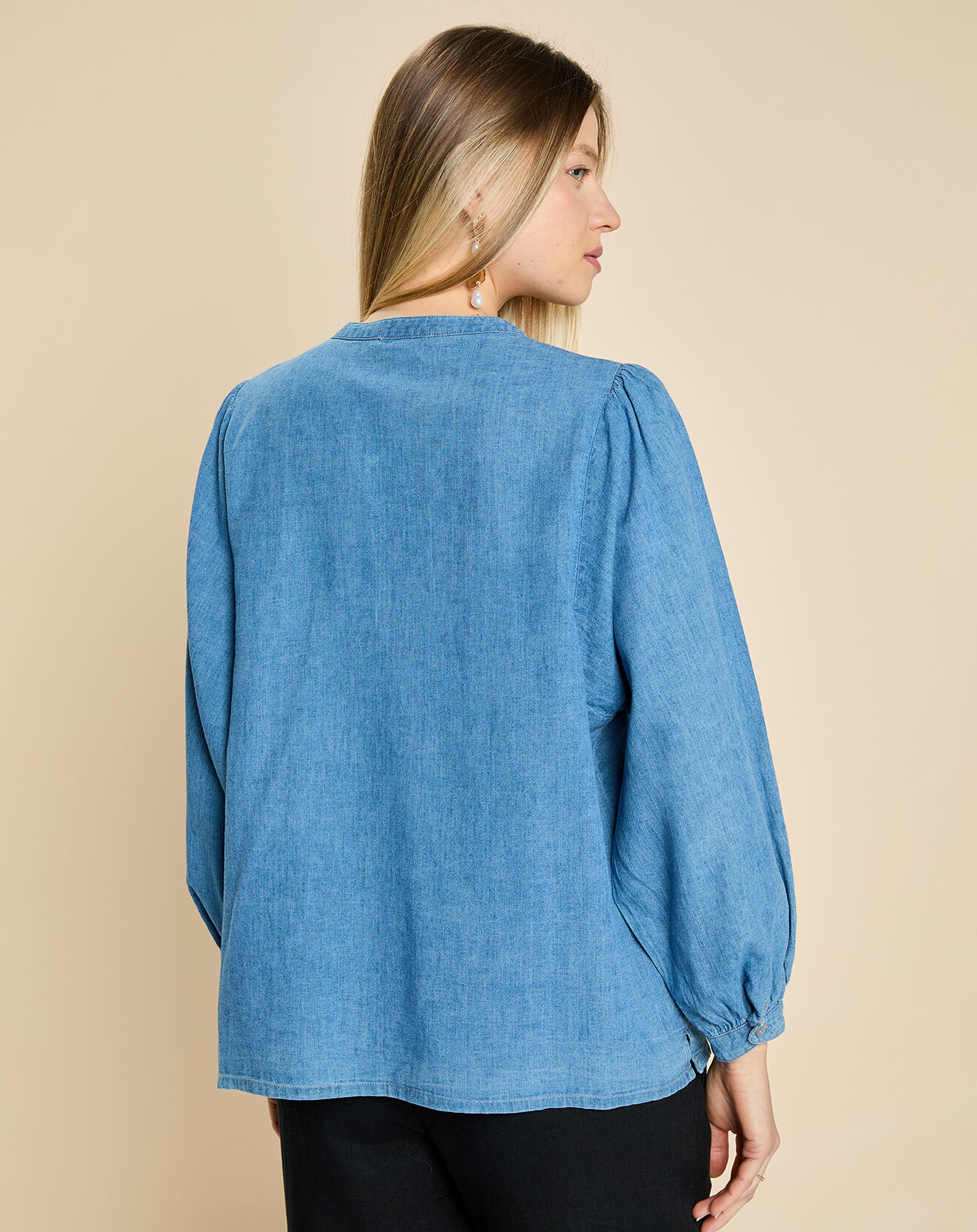 Harris Wilson Blouse en Lin & Coton Eymeline denim