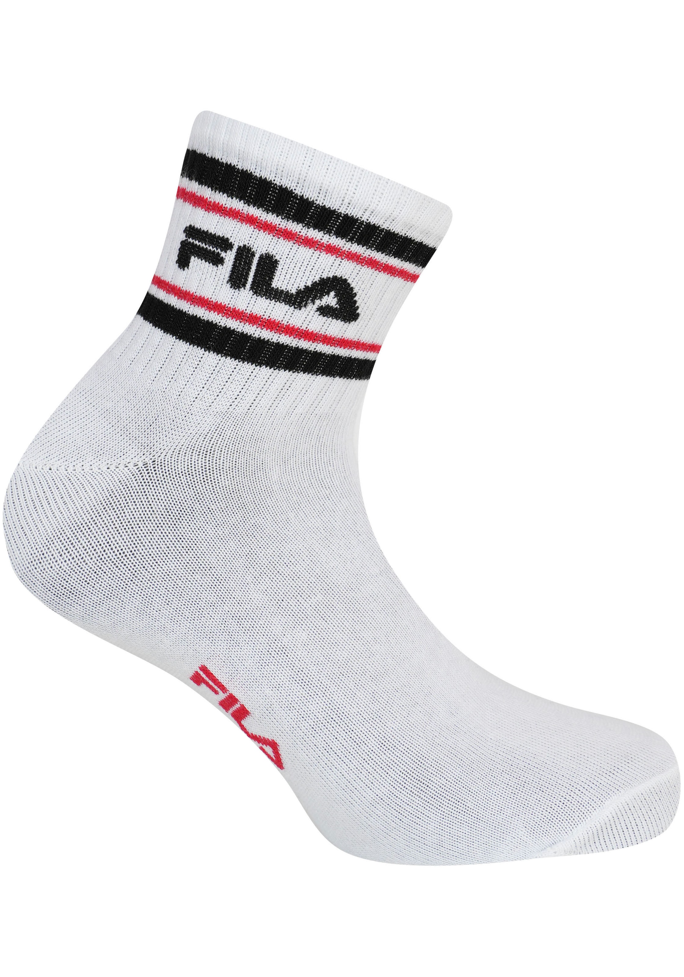 Fila Freizeitsocken »MAN LIFESTYLE QUARTER SOCKS« 6 Paar tlg. mit auffälligem Logoschriftzug