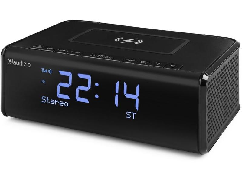 Audizio Radiowecker Cuneo Schwarz DAB -Radiowecker mit kabelloser Aufladung
