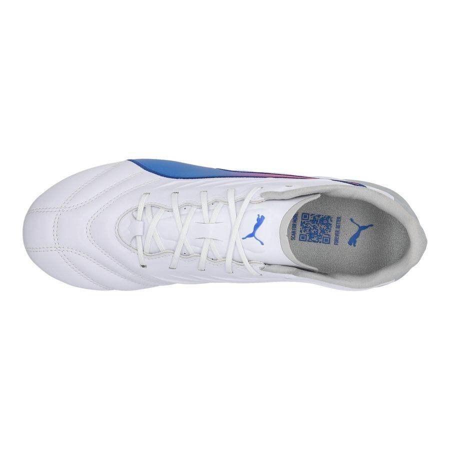 PUMA King Pro FG/AG Formula - Blanc/Bleu/Flat Light Gray