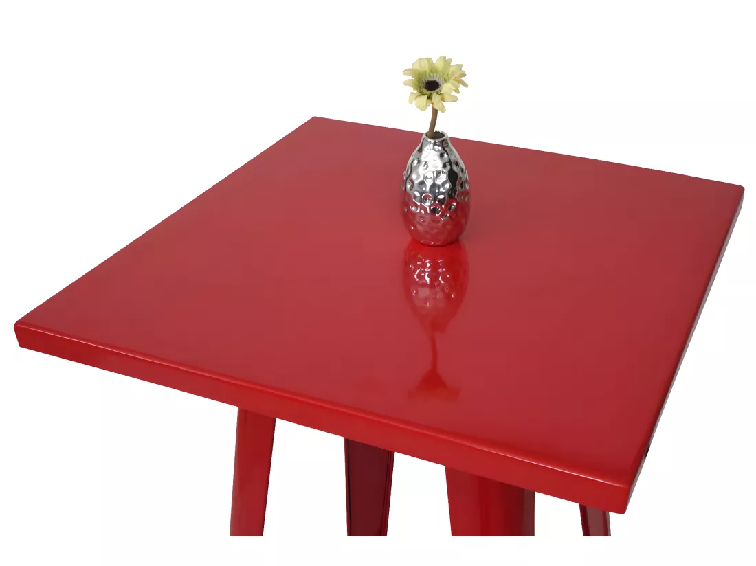 Table haute MCW-A73 Métal, rouge