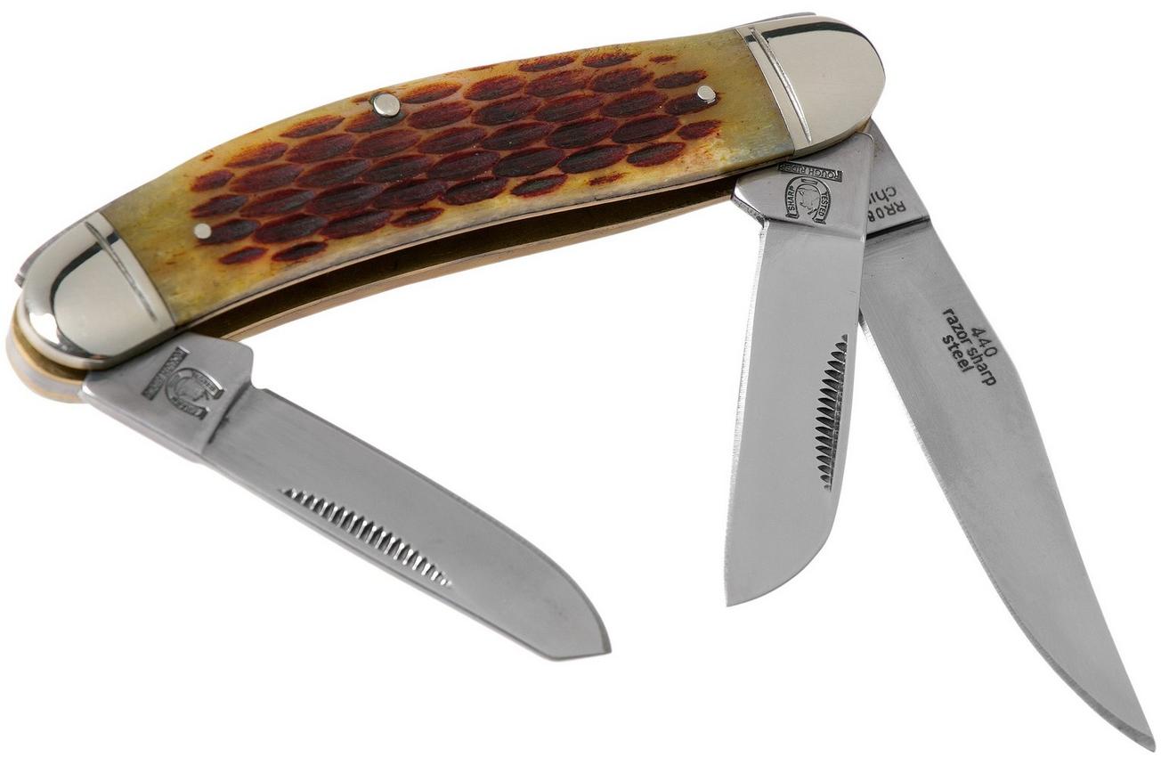 Rough Ryder Sowbelly Stockman Amber Bone RR080 slipjoint zakmes