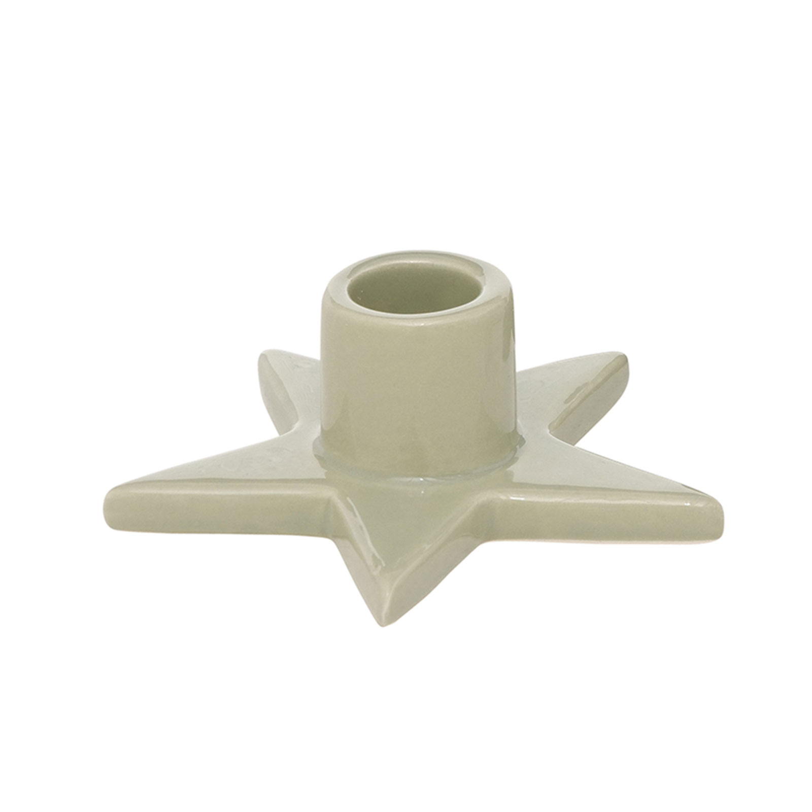 Kerzenleuchter - sortierte Farben - Steingut - 11 cm