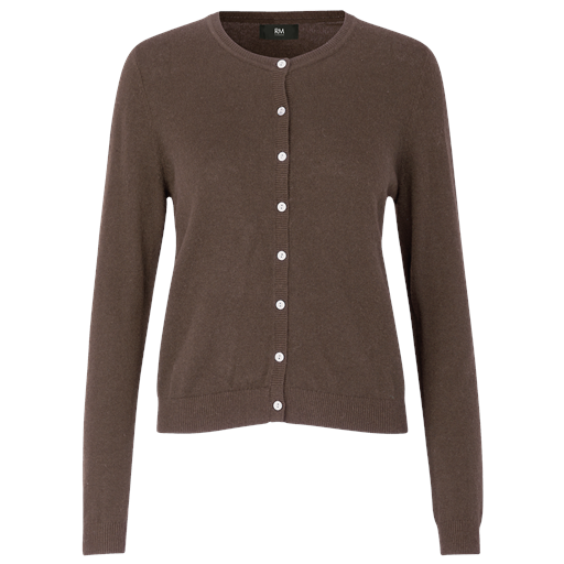 Rosemunde Sofia Wool Cardigan, Brown Grey Melange, XS