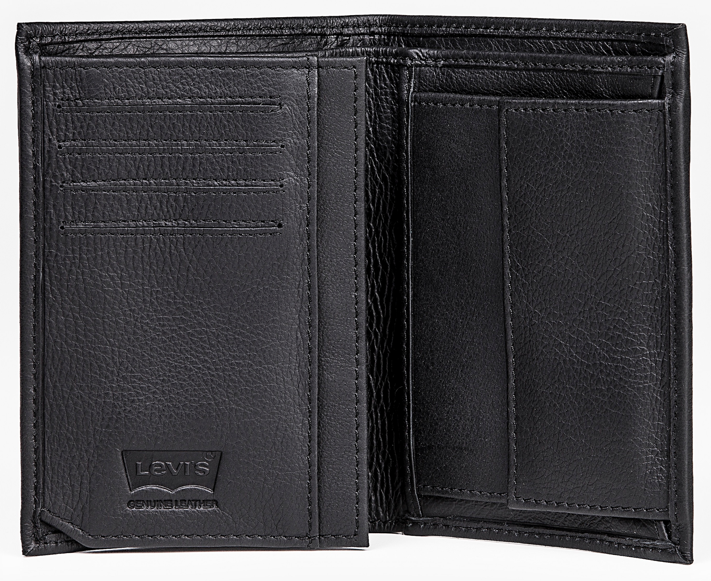 Levi's® Geldbörse »VINTAGE TWO HORSE VERTICAL COIN WALLET« mit schöner Prägung Herrenbörse Portemonnaie Leder