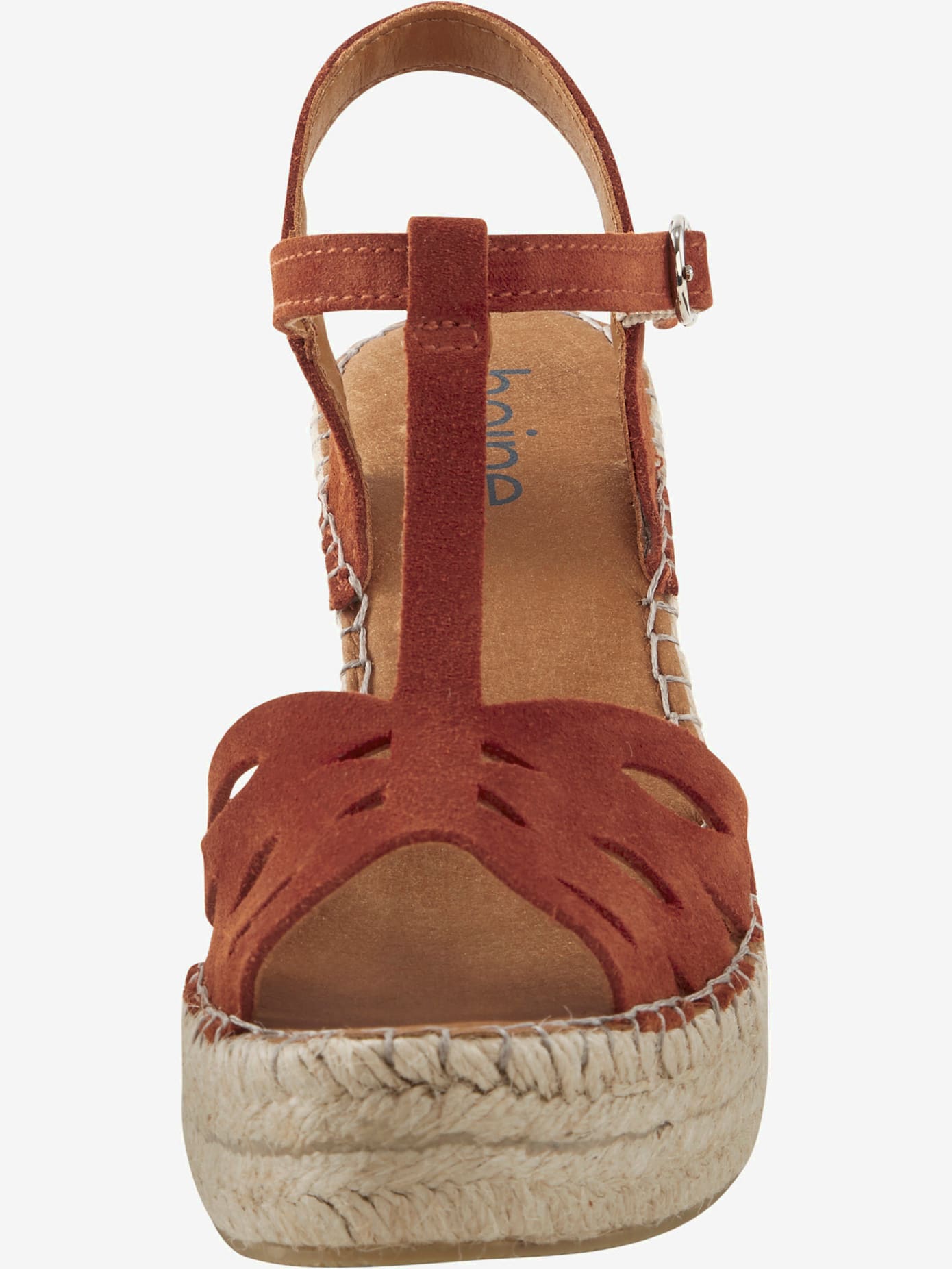 Espadrilles compensées cuir velours de vache.