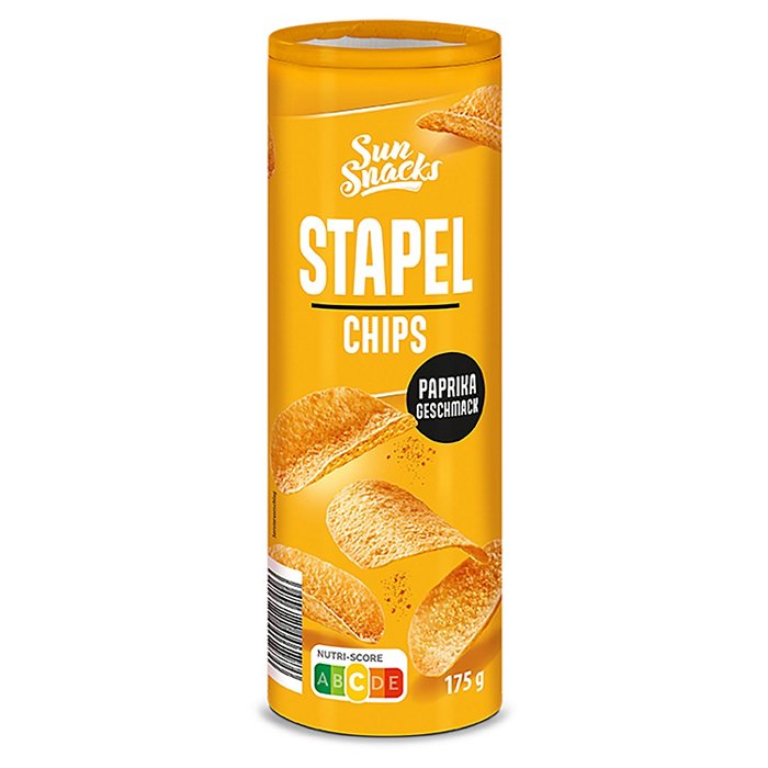 SUNSNACKS Stapelchips 175 g, Paprika