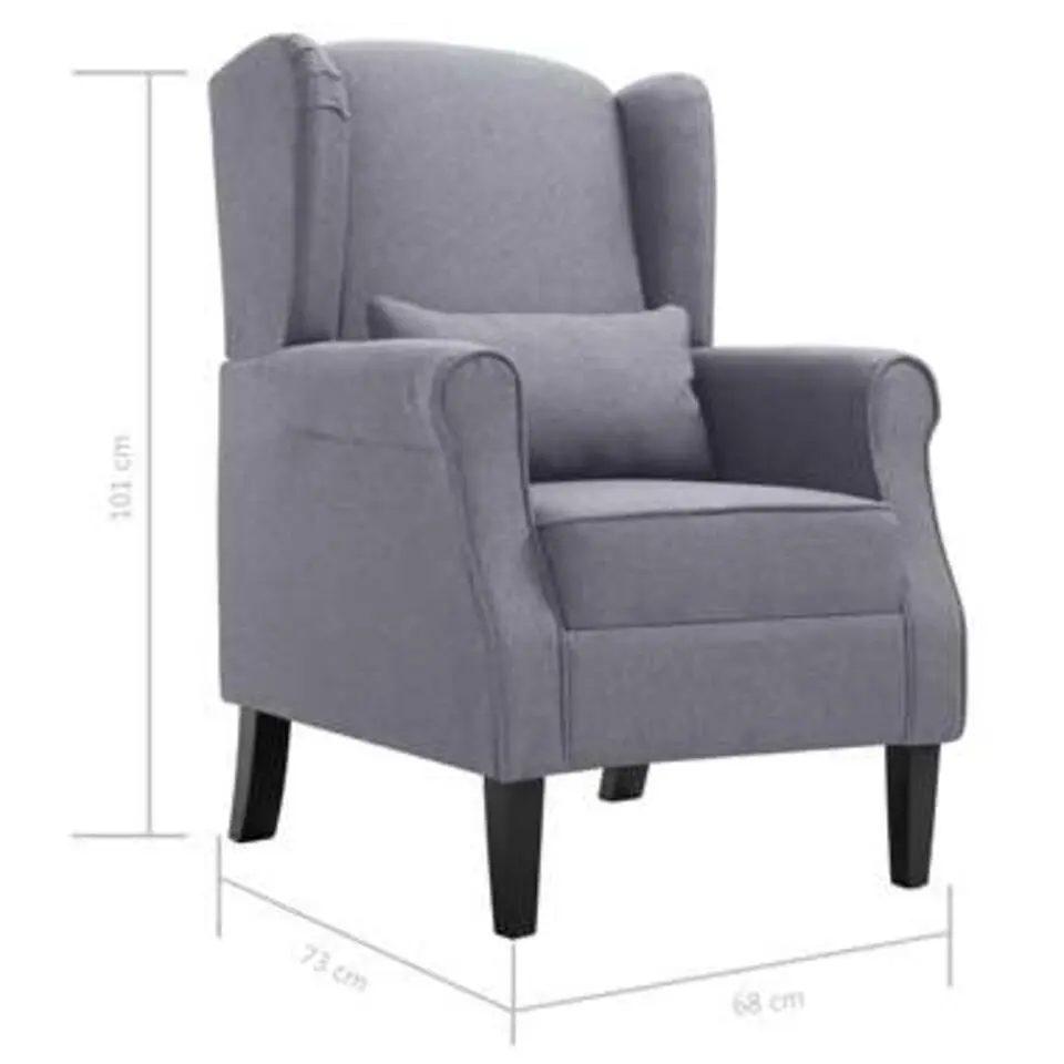 VIDAXL Fauteuil stof donkergrijs