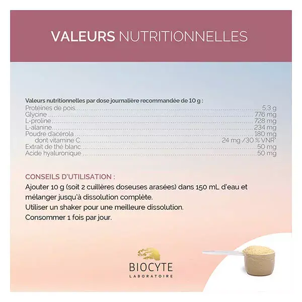 Biocyte Collagen Boost Proteínas Veganas e Aminoácidos, Ácido Hialurônico 260g