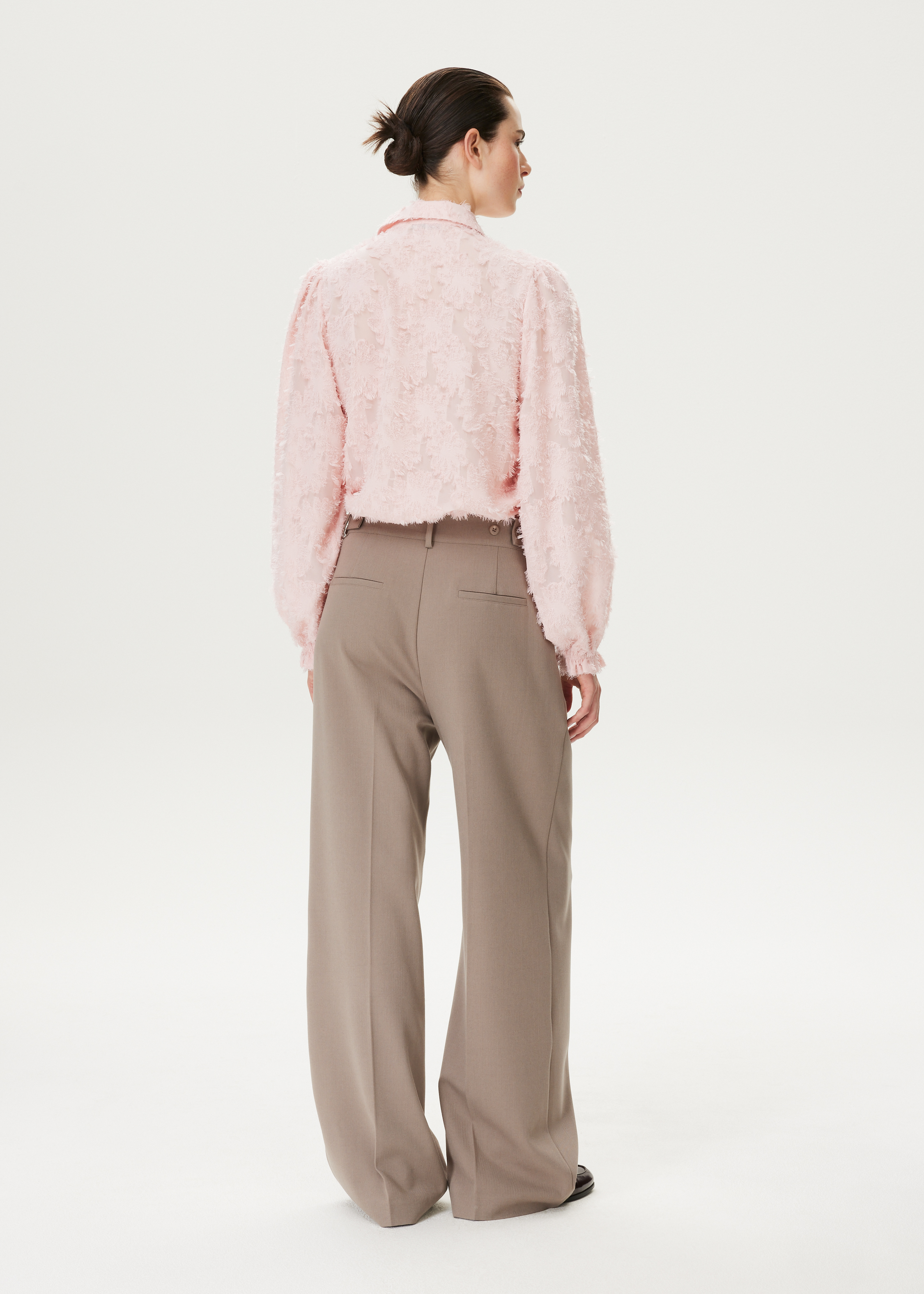 Blouse met bloemen franjes