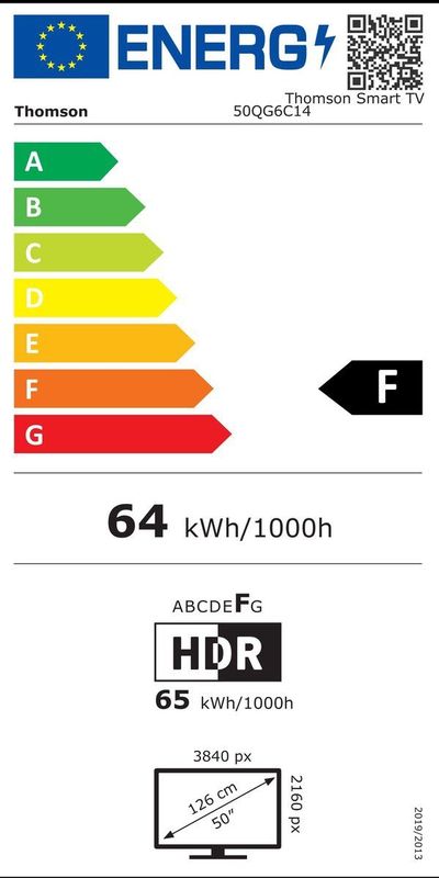 Thomson 50QG6C14 - QLED Plus Televisie - Zwart - Met Google TV
