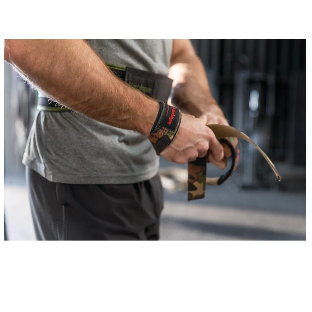 HARBINGER Harb Padded Cotton Lifting Straps Camo