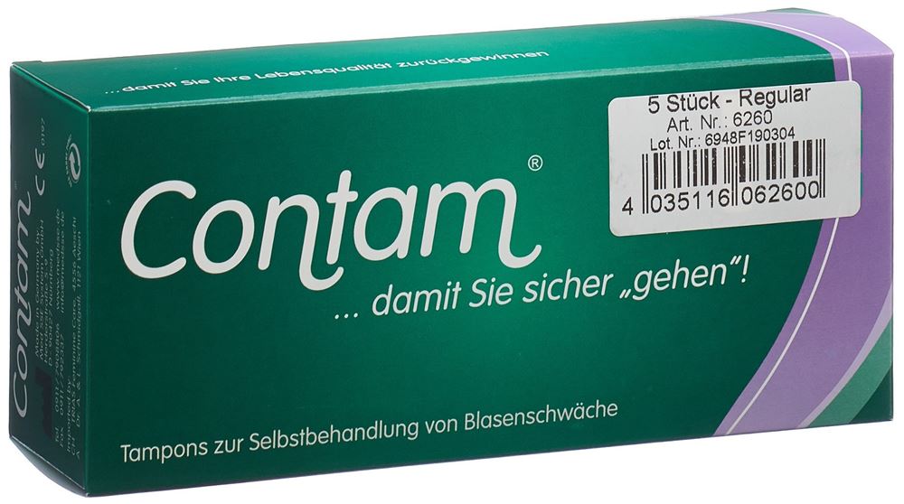 CONTAM Vaginaltampon 28mm Regular 5 Stk