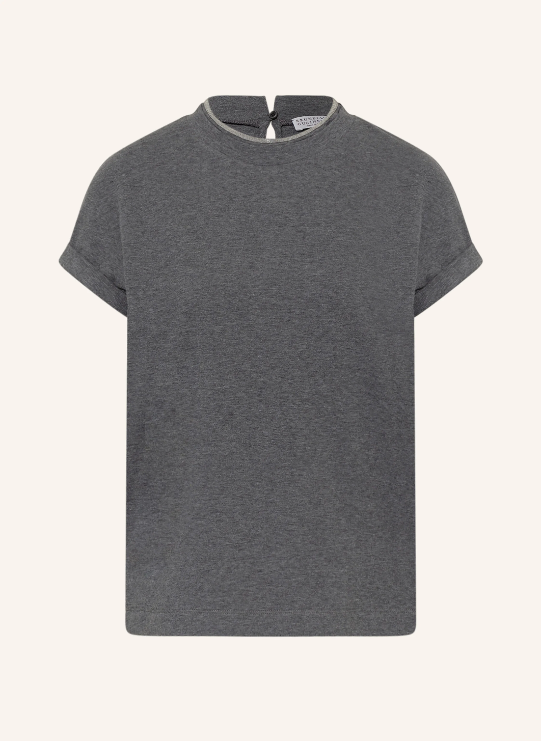 BRUNELLO CUCINELLI T-Shirt mit Zierperlen