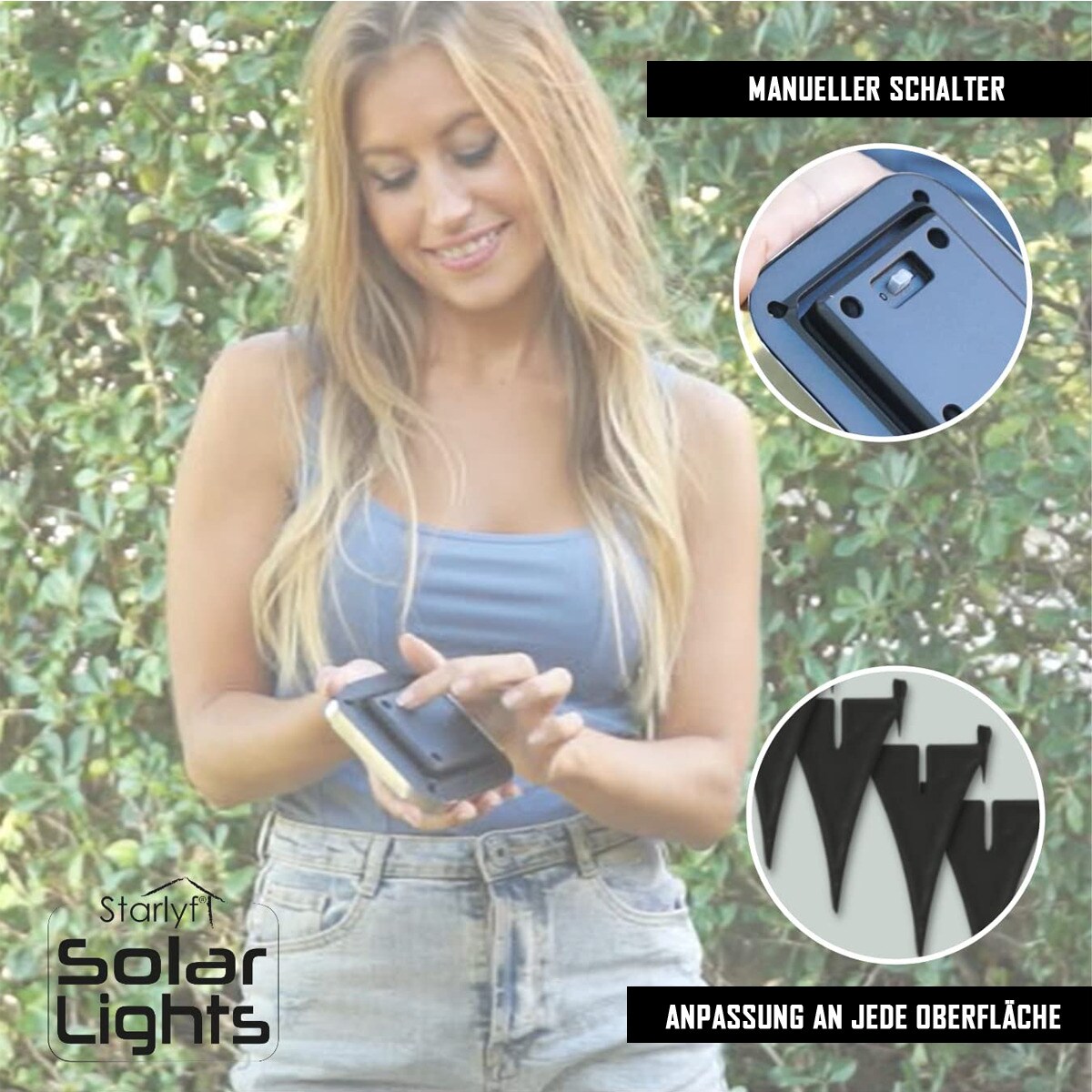Starlyf® Leistungsstarke LED - Gartenstrahler 8 Stück Solar Lights