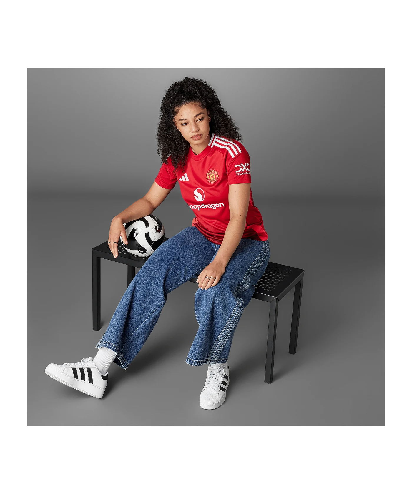 adidas Manchester United Trikot Home 2024/2025 Damen Rot