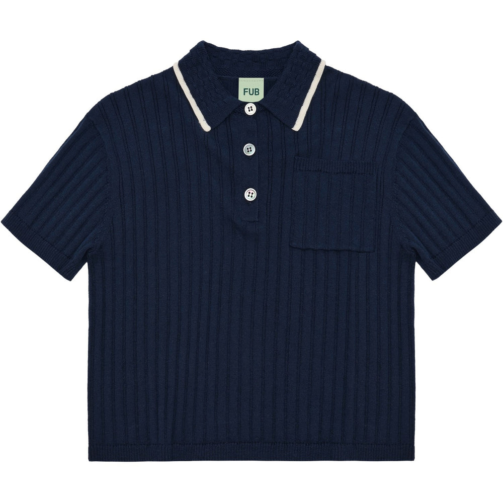 Køb FUB Dark Navy Rib Polo