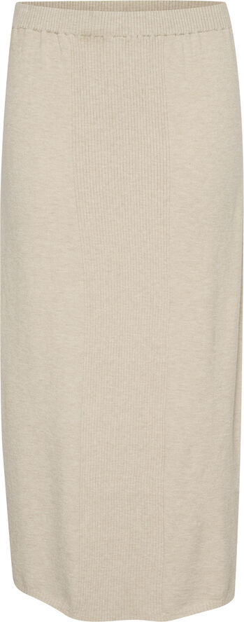 Cream CRDela Knit Skirt Oat melange