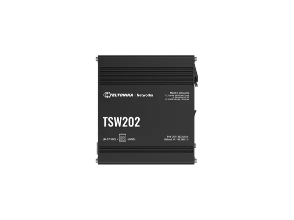Teltonika TSW202 - Switch - Administreret - 8 x 10/100/1000 (PoE )   2 x SFP - DIN monterbar på skinne - PoE  (240 W)