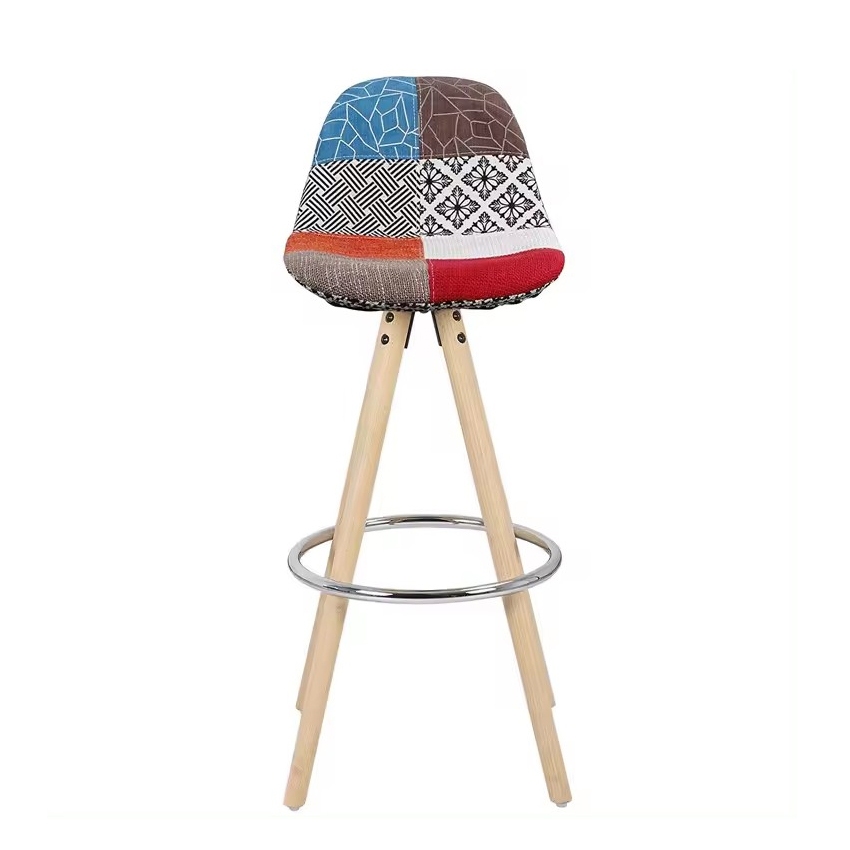 Barhocker AMALIA 2er Set bunt/natur