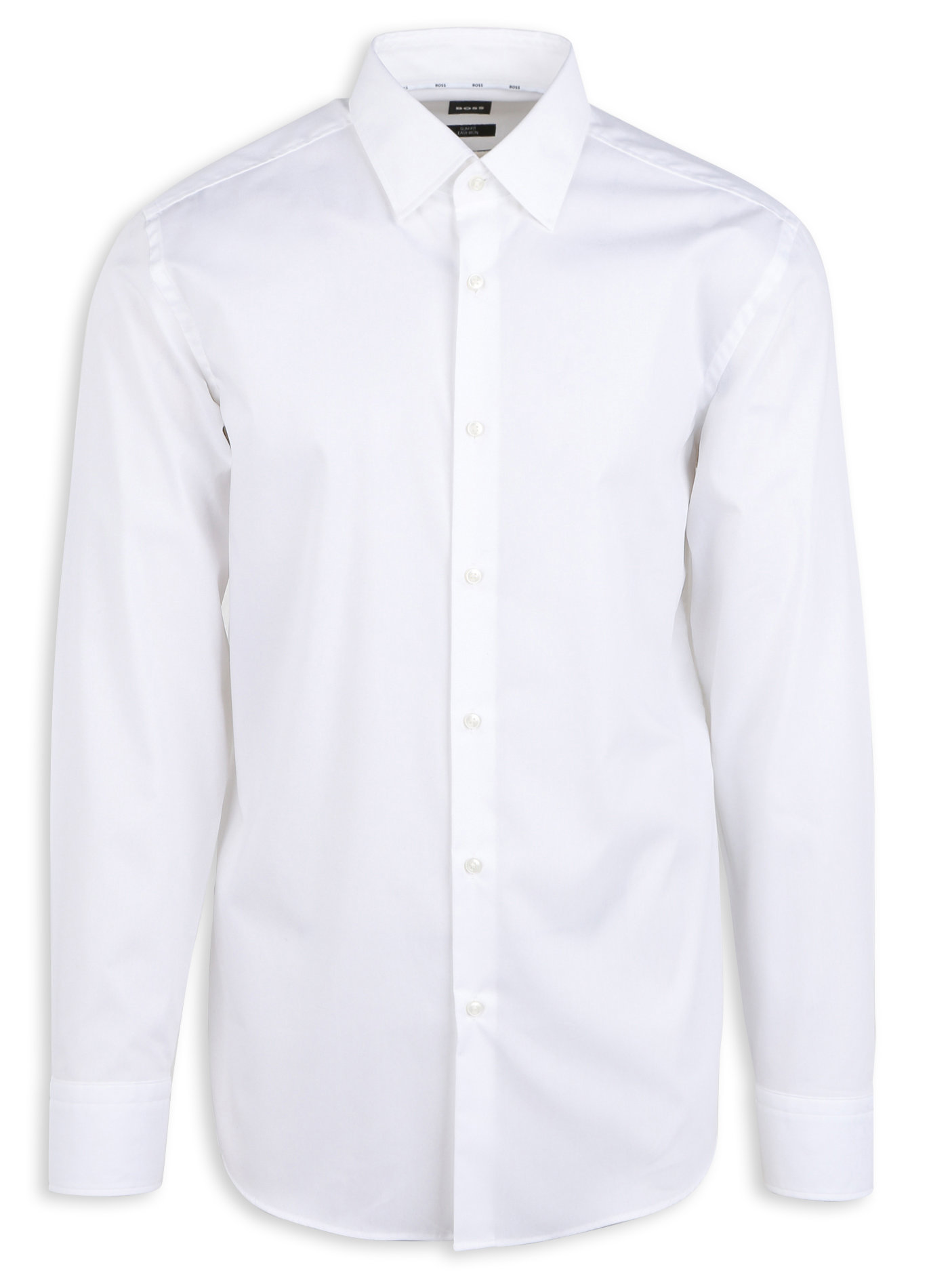Chemise slim fit en coton mélangé | Blanc