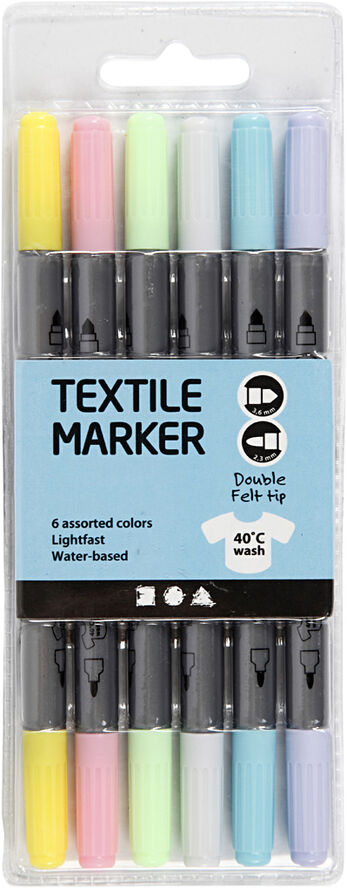 Creativ Company Tekstiltusch, streg 2,3 3,6 mm.