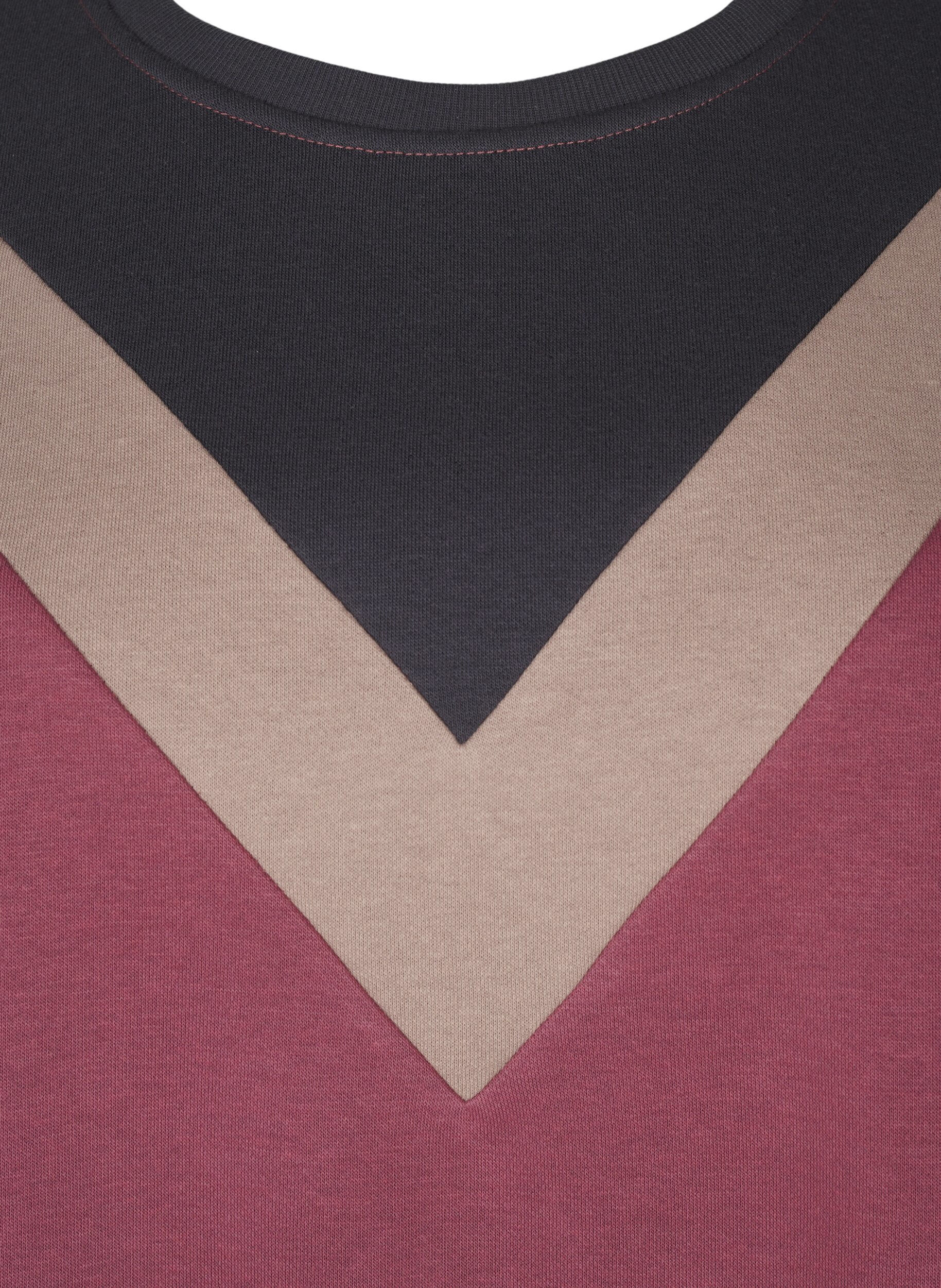 Lang sweatshirt med colorblock